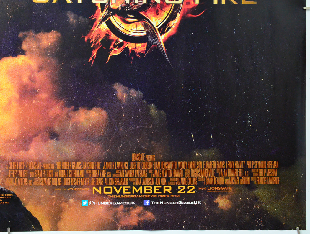 The Hunger Games : Catching Fire (Bottom Right) Cinema Quad Movie Poster 