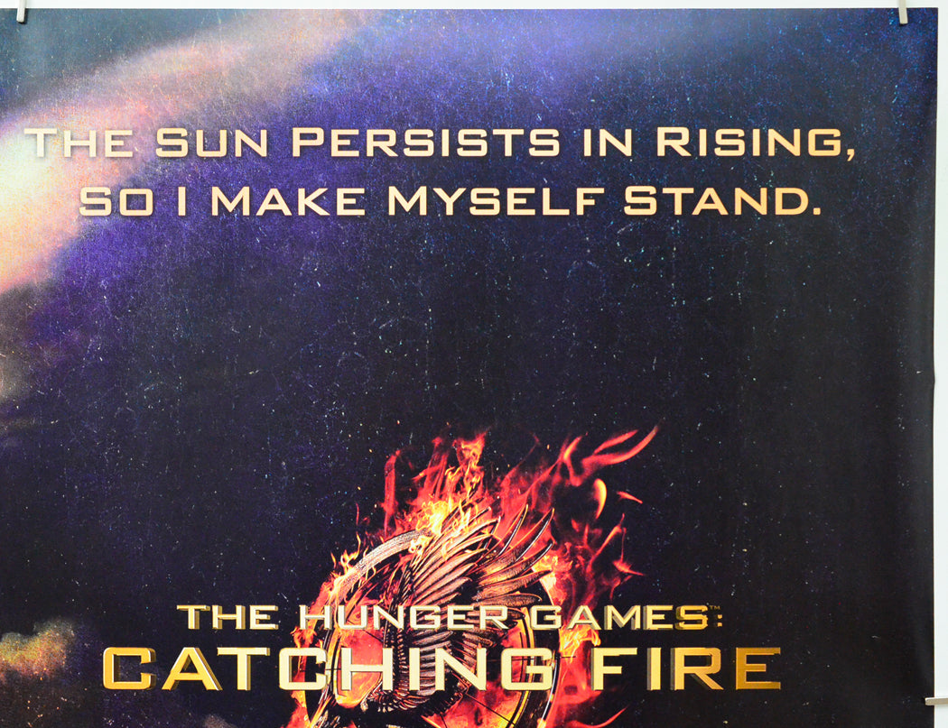 The Hunger Games : Catching Fire (Top Right) Cinema Quad Movie Poster 