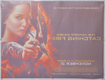 The Hunger Games : Catching Fire (Back) Cinema Quad Movie Poster 