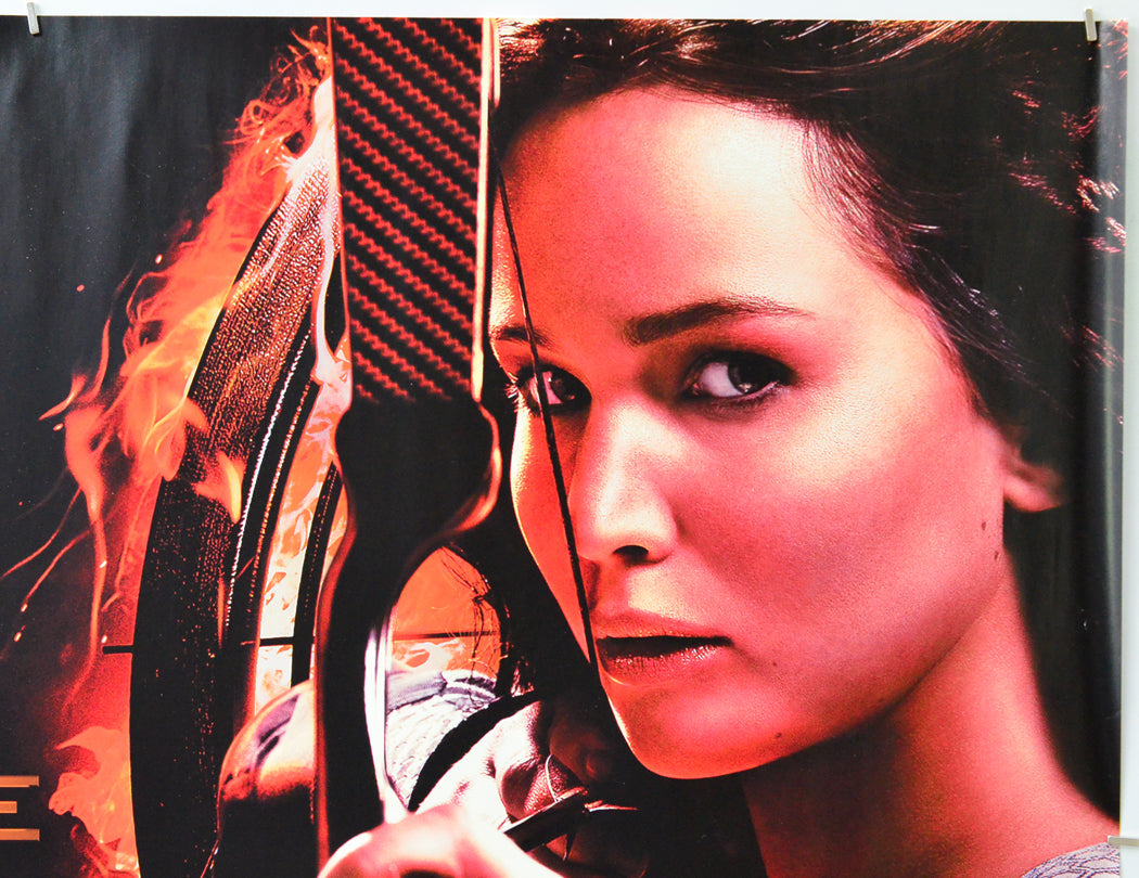 The Hunger Games : Catching Fire (Top Right) Cinema Quad Movie Poster 