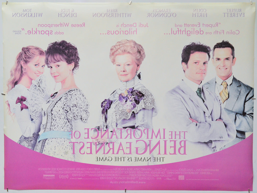 The Importance Of Being Earnest (Back) Cinema Quad Movie Poster 