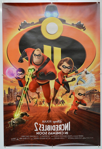 The Incredibles 2 (Back) Cinema One Sheet Movie Poster 