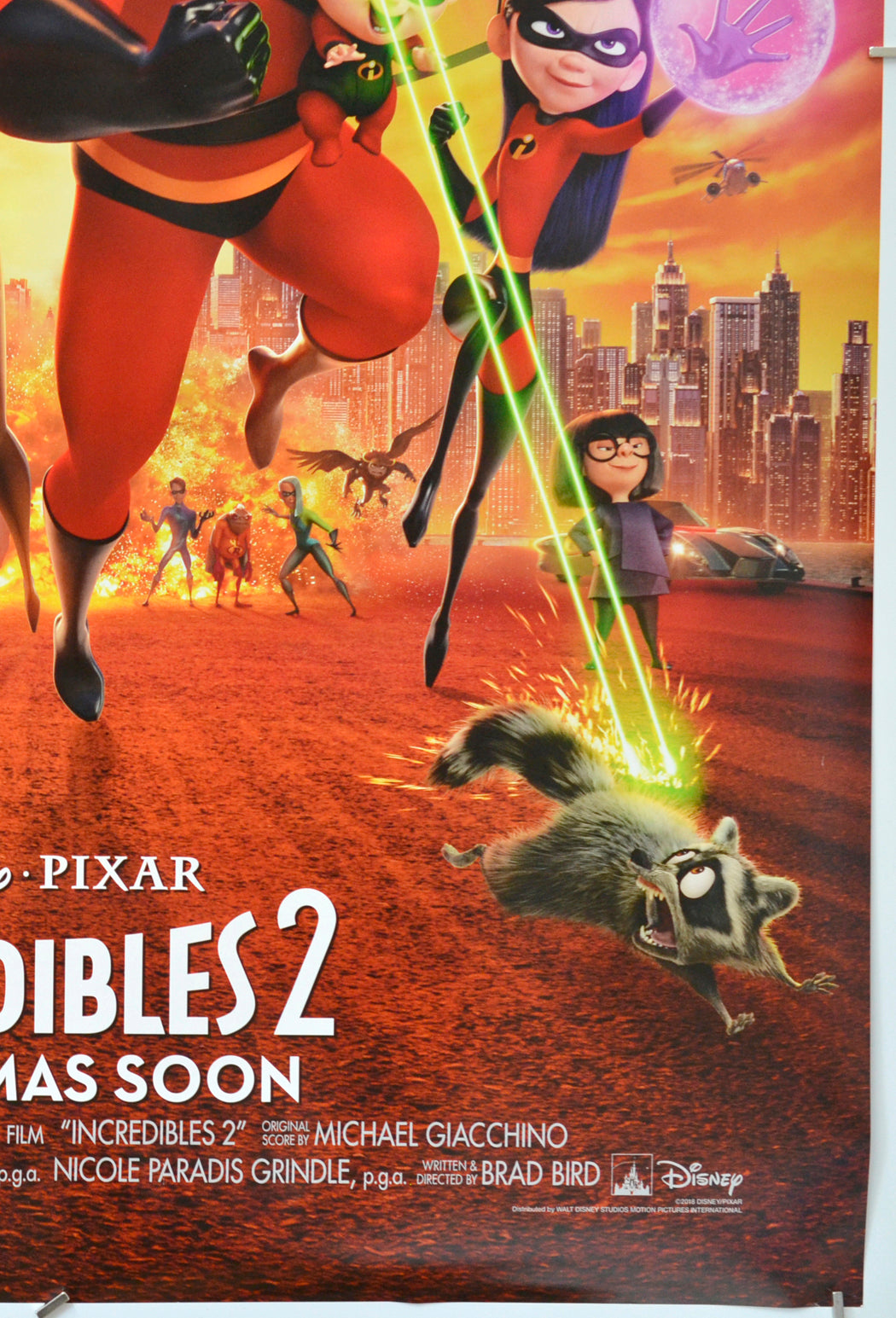 The Incredibles 2 (Bottom Right) Cinema One Sheet Movie Poster 