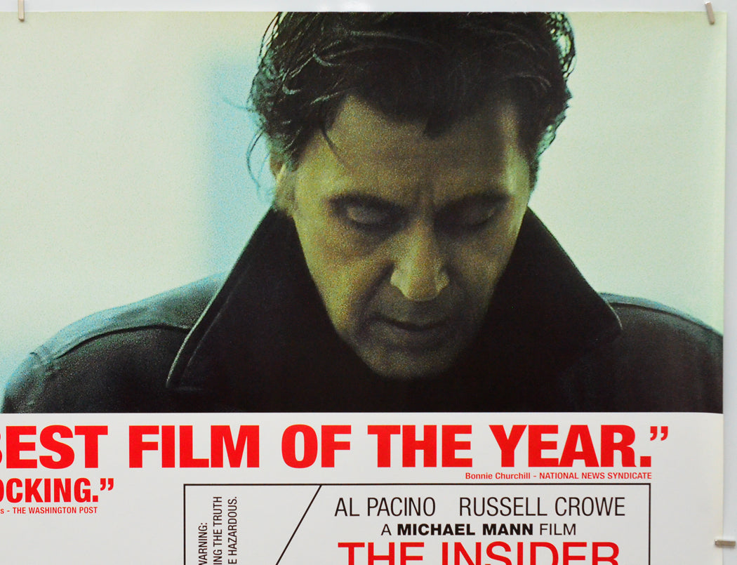 The Insider (Top Right) Cinema Quad Movie Poster 