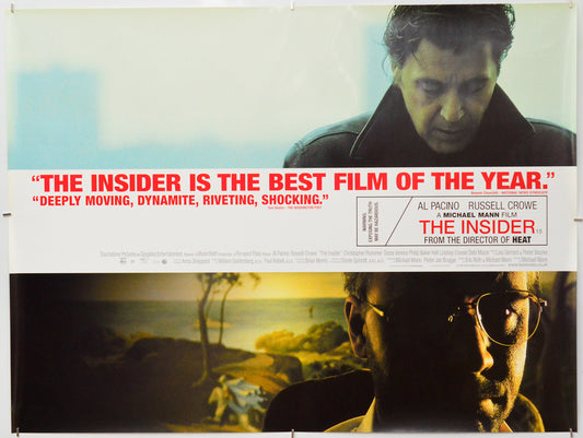 The Insider - Original Quad Poster - Film Poster - Movie Poster