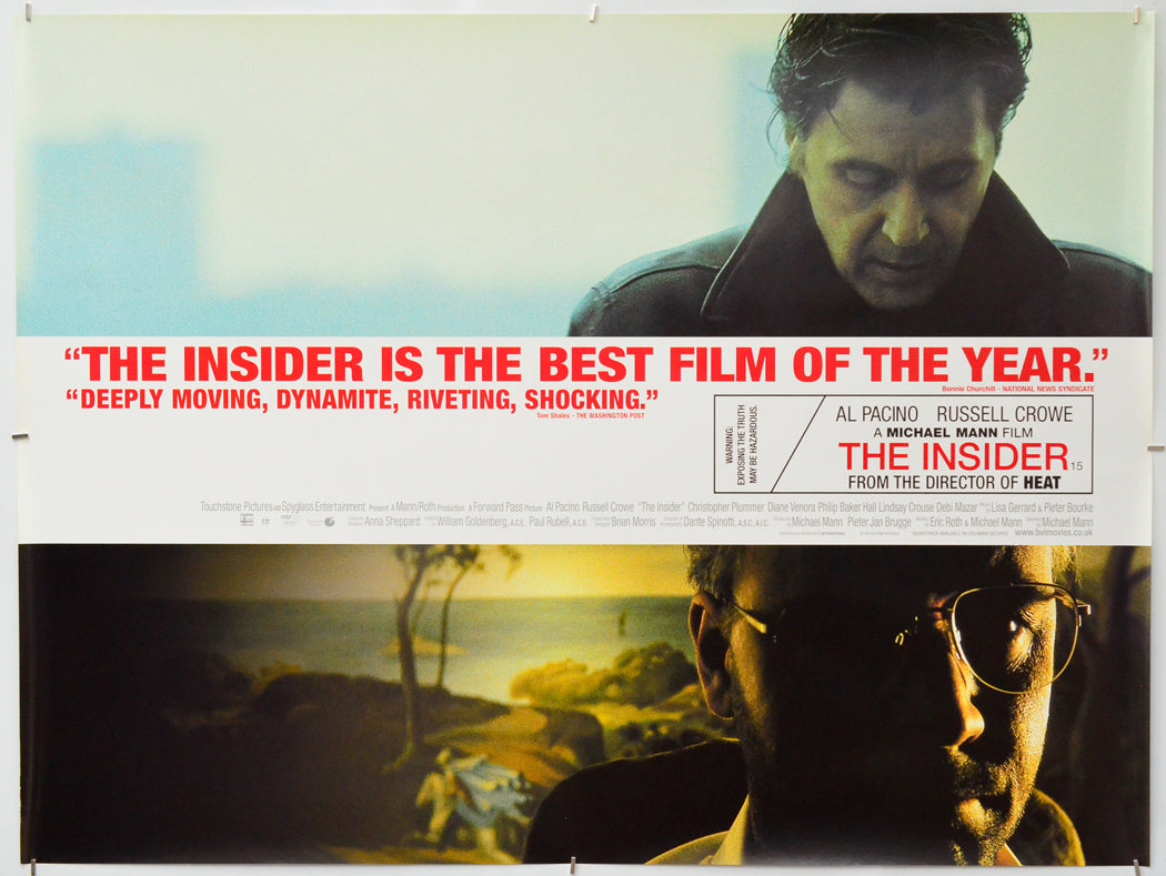 The Insider - Original Quad Poster - Film Poster - Movie Poster