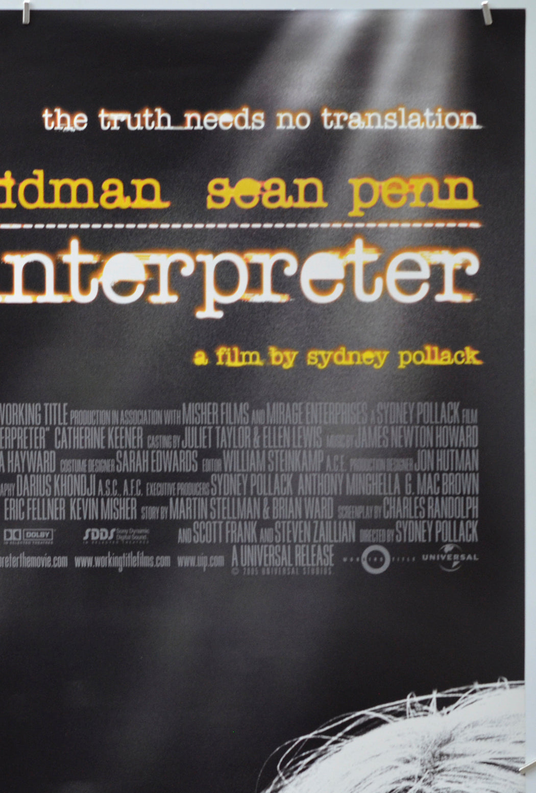 The Interpreter (Top Right) Cinema One Sheet Movie Poster 