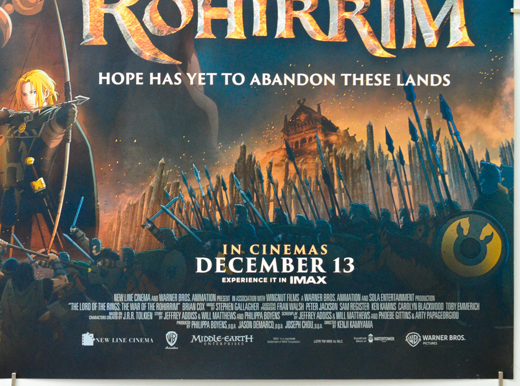 The Lord of the Rings: The War of the Rohirrim (Bottom Right) Cinema Quad Movie Poster 