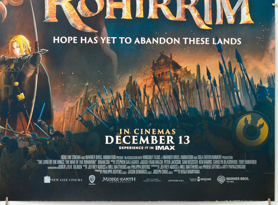 The Lord of the Rings: The War of the Rohirrim (Bottom Right) Cinema Quad Movie Poster 