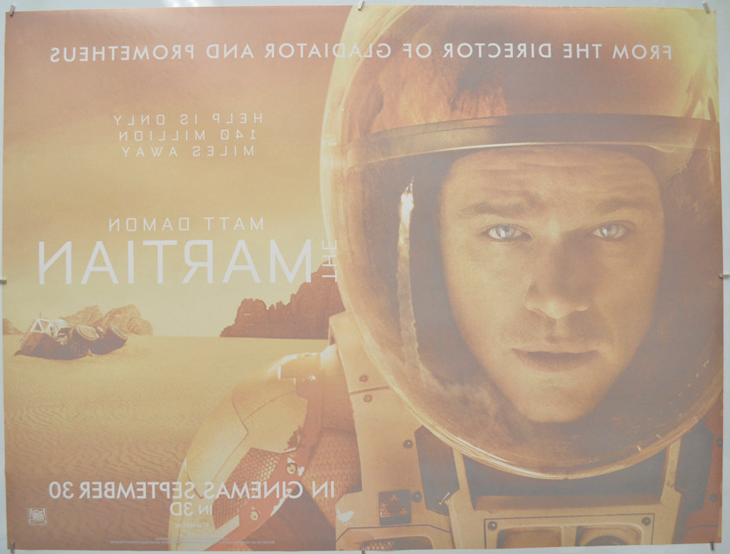 The Martian (Back) Cinema Quad Movie Poster 