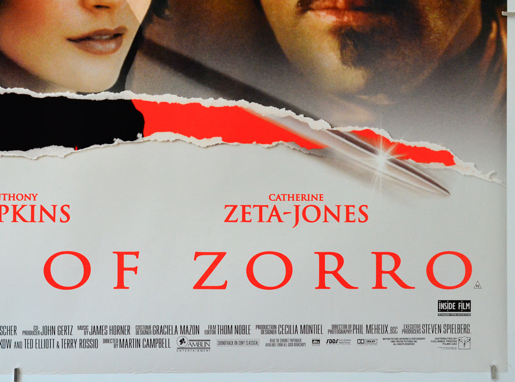 The Mask Of Zorro (Bottom Right) Cinema Quad Movie Poster 