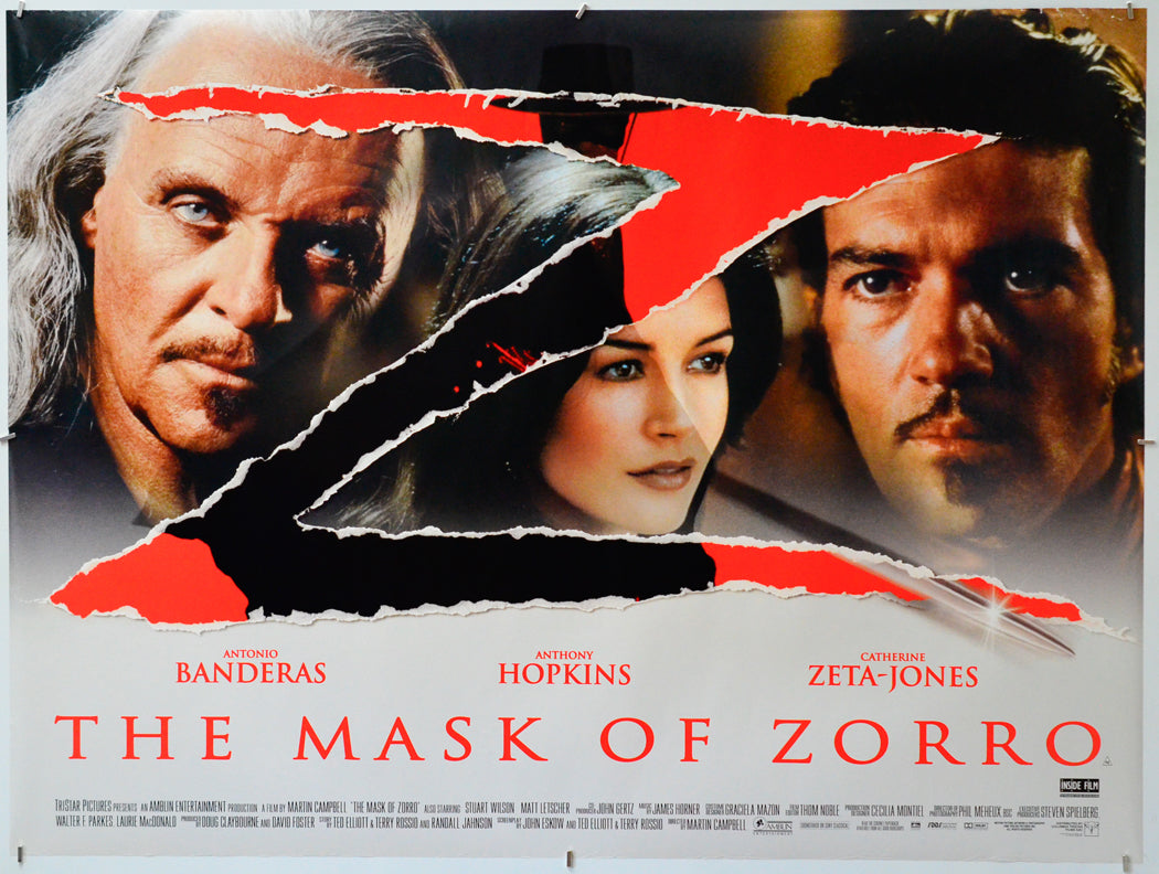 The Mask Of Zorro - Original Quad Poster - Film Poster - Movie Poster