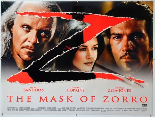 The Mask Of Zorro - Original Quad Poster - Film Poster - Movie Poster