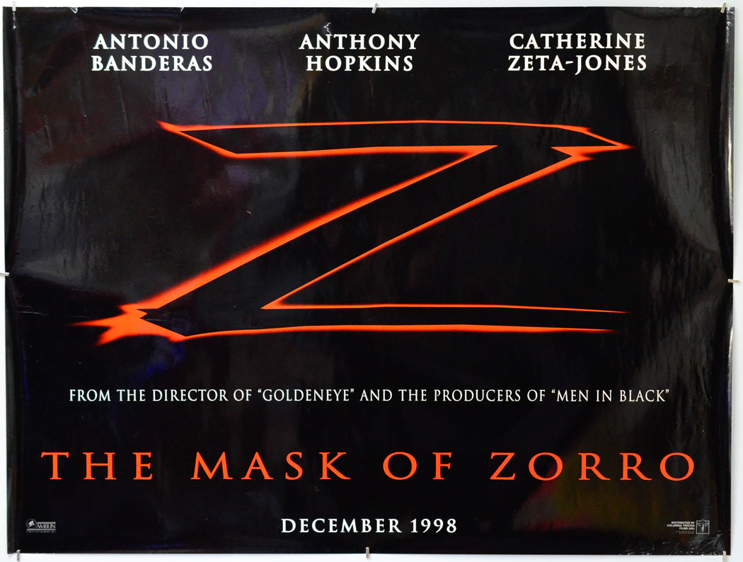 The Mask Of Zorro - Original Quad Poster - Film Poster - Movie Poster