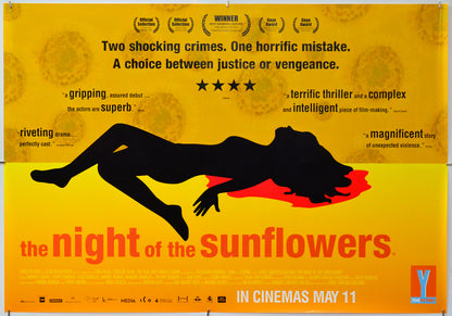 The Night Of The Sunflowers - Original Quad Poster - Film Poster - Movie Poster
