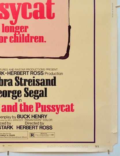 The Owl And The Pussycat (Bottom Right) Cinema One Sheet Movie Poster 
