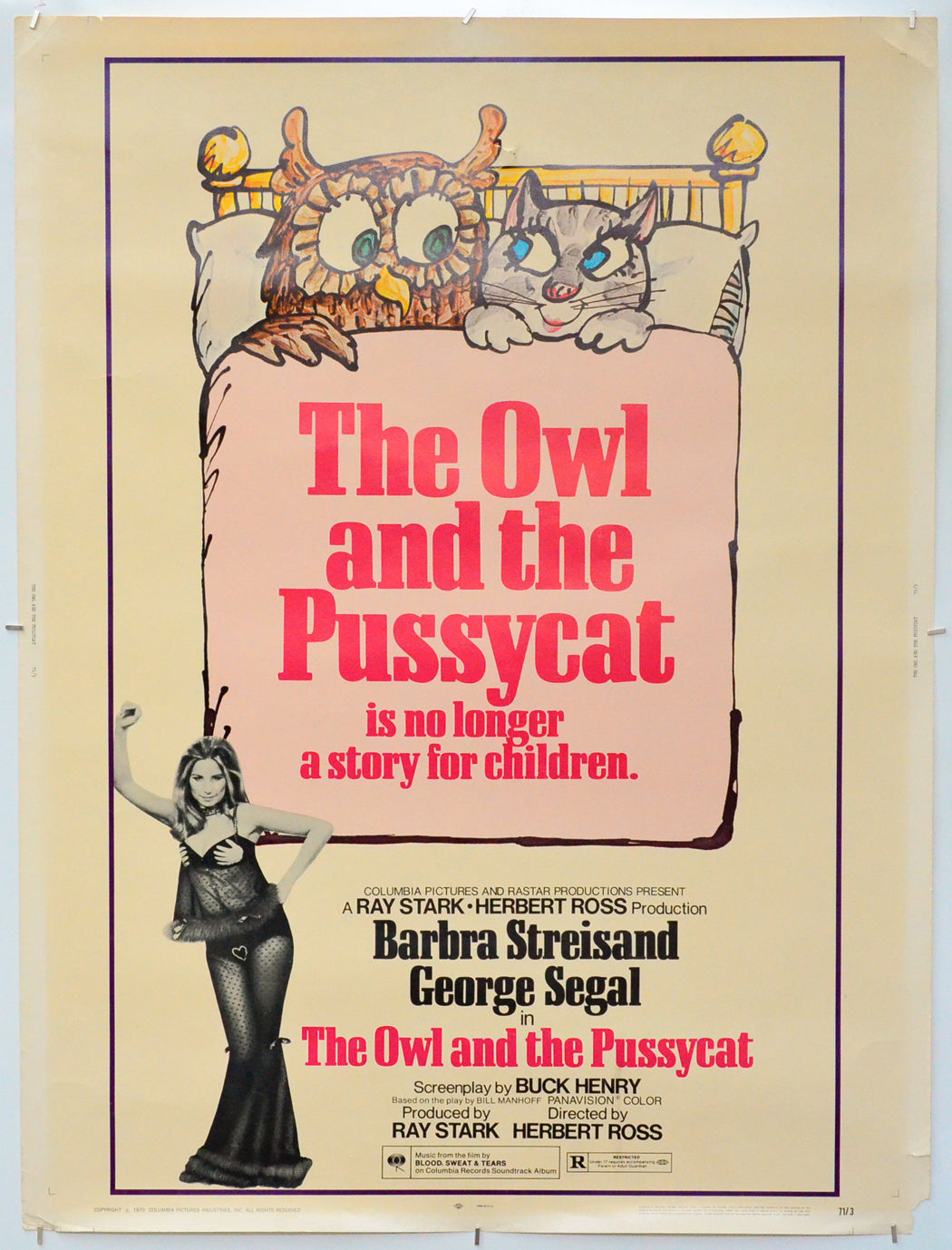 The Owl And The Pussycat - Original One Sheet Poster - Film Poster - Movie Poster 
