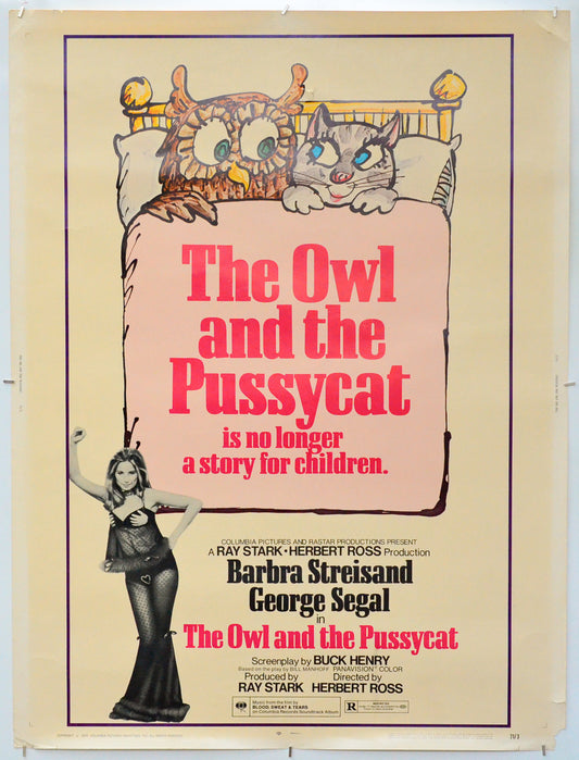 The Owl And The Pussycat - Original One Sheet Poster - Film Poster - Movie Poster 