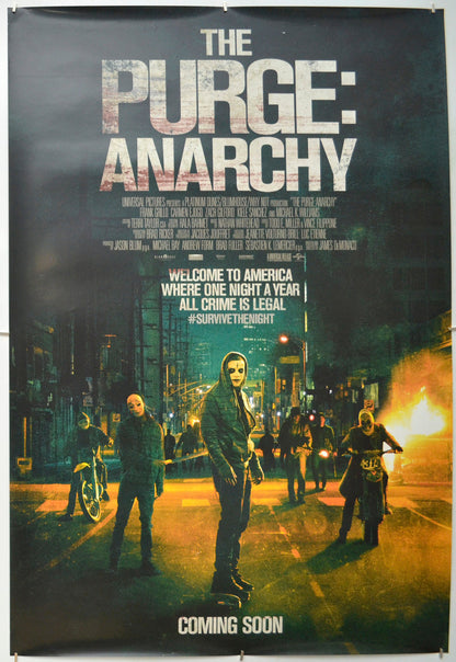 The Purge: Anarchy - Original One Sheet Poster - Film Poster - Movie Poster 