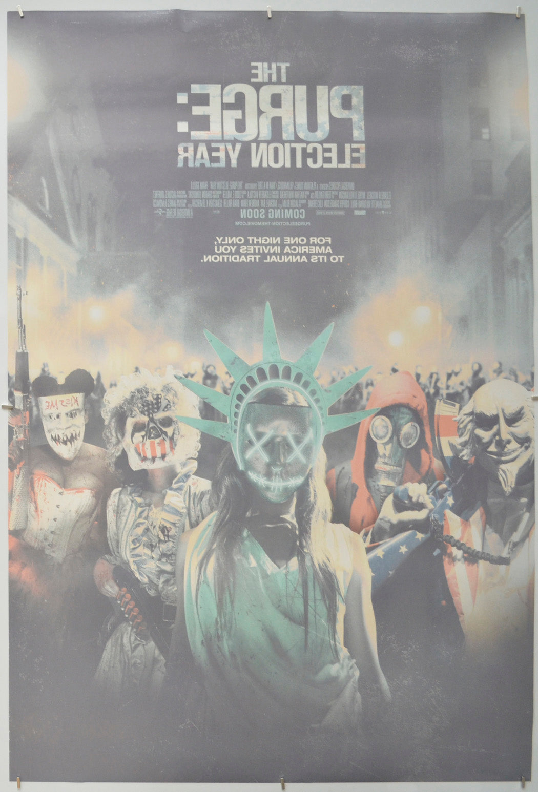 The Purge: Election Year (Back) Cinema One Sheet Movie Poster 