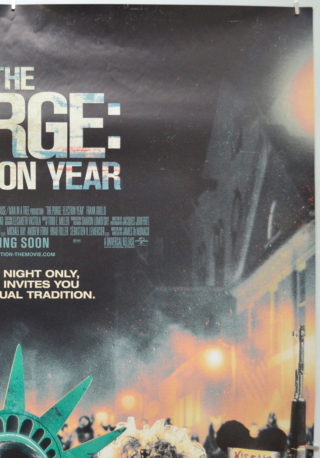 The Purge: Election Year (Top Right) Cinema One Sheet Movie Poster 