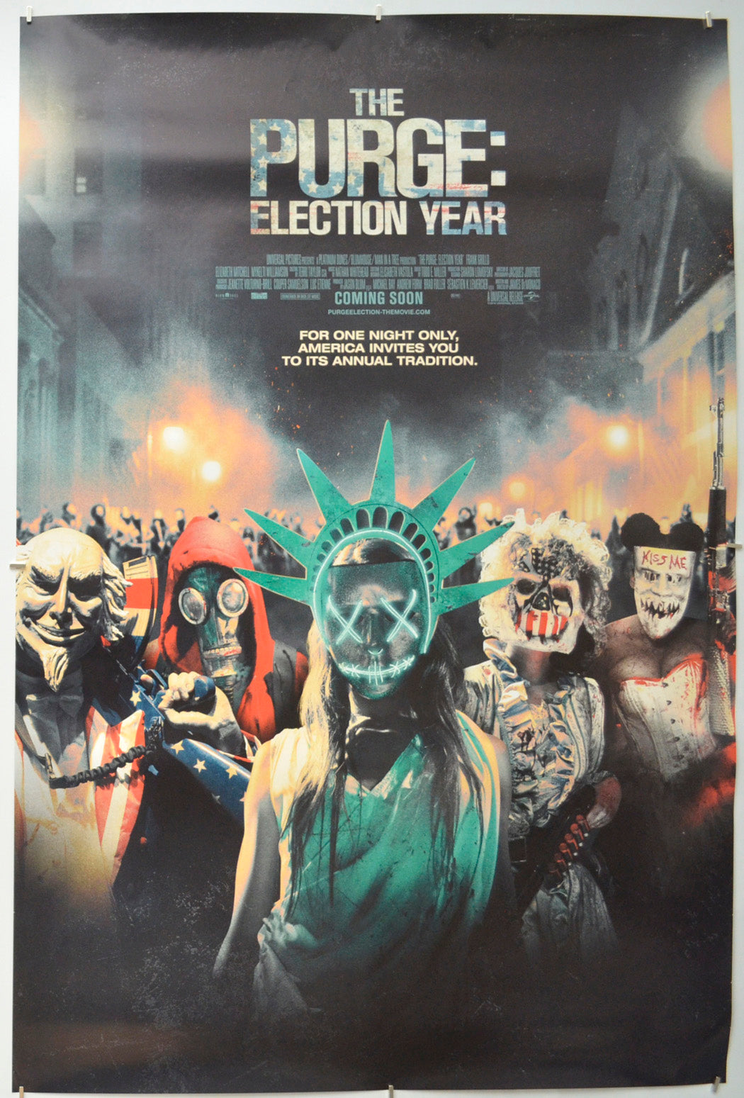 The Purge: Election Year - Original One Sheet Poster - Film Poster - Movie Poster 