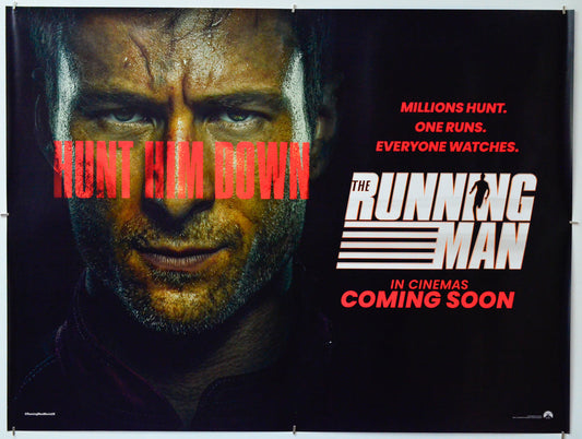 The Running Man - Original Quad Poster - Film Poster - Movie Poster