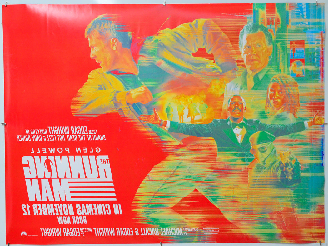 The Running Man (Back) Cinema Quad Movie Poster 