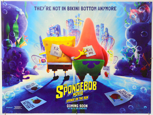 The Spongebob Movie: Sponge On The Run - Original Quad Poster - Film Poster - Movie Poster