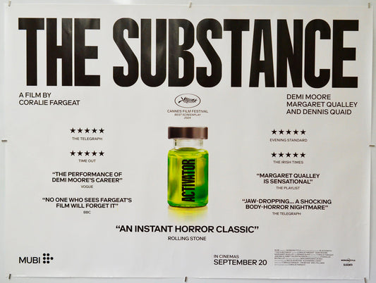 The Substance - Original Quad Poster - Film Poster - Movie Poster