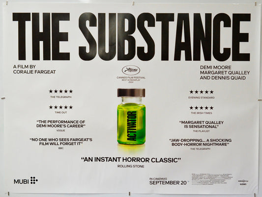 The Substance - Original Quad Poster - Film Poster - Movie Poster