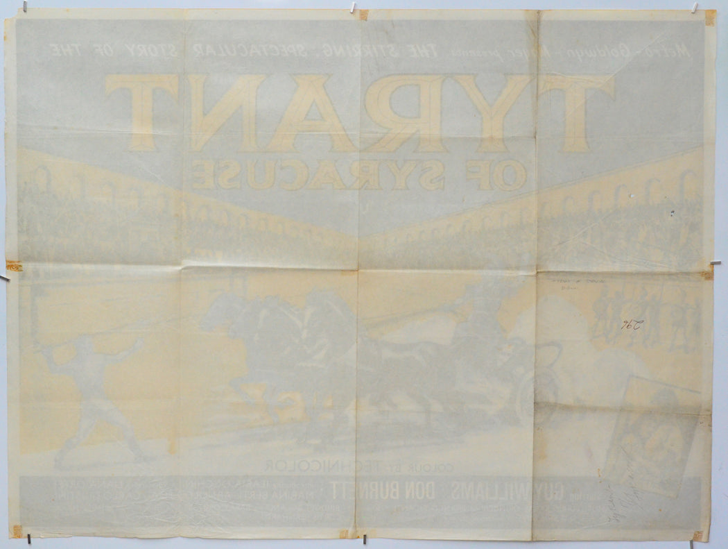 The Tyrant Of Syracuse (Back) Cinema Quad Movie Poster 