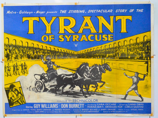 The Tyrant Of Syracuse - Original Quad Poster - Film Poster - Movie Poster
