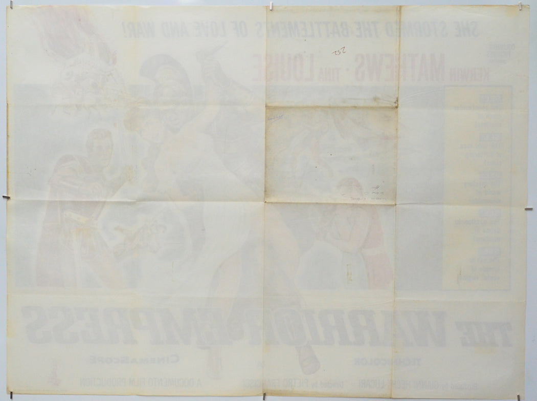 The Warrior Empress (Back) Cinema Quad Movie Poster 