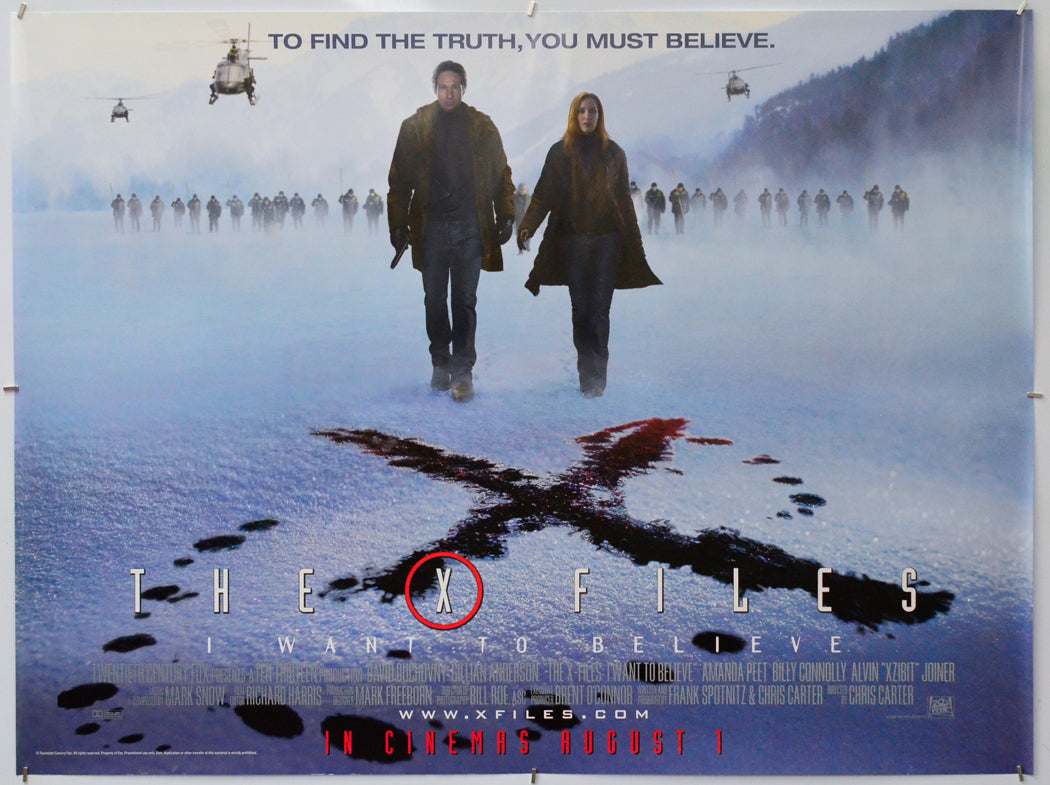 The X Files - I Want To Believe - Original Quad Poster - Film Poster - Movie Poster