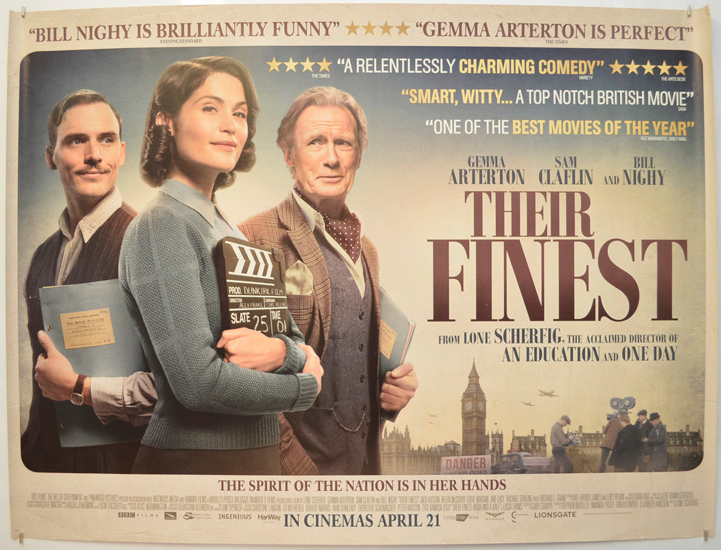 Their Finest Original Quad Poster - Film Poster - Movie Poster