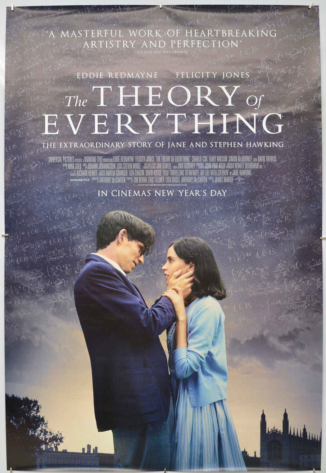 The Theory Of Everything  Original One Sheet Poster - Film Poster - Movie Poster