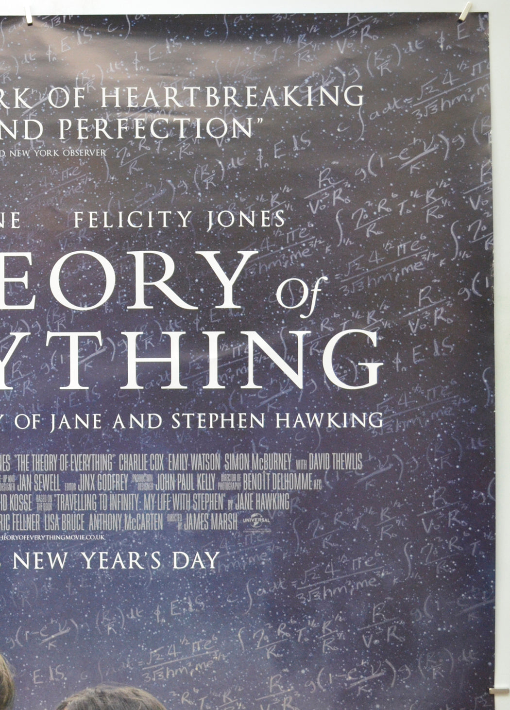 THE THEORY OF EVERYTHING (Top Right) Cinema One Sheet Movie Poster 