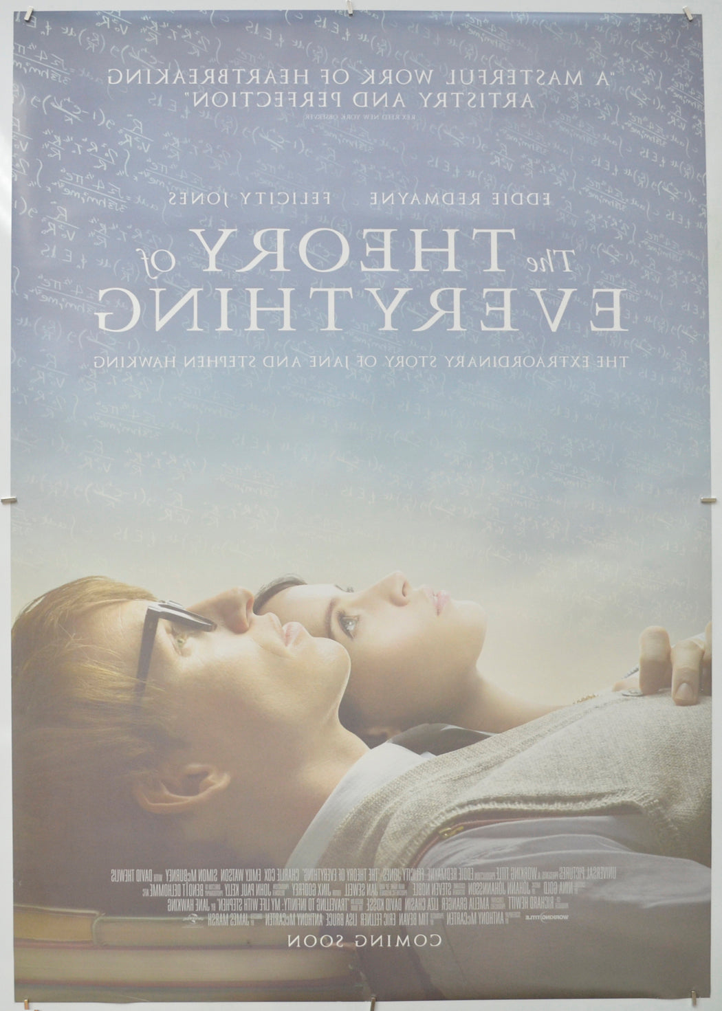 THE THEORY OF EVERYTHING (Back) Cinema One Sheet Movie Poster 