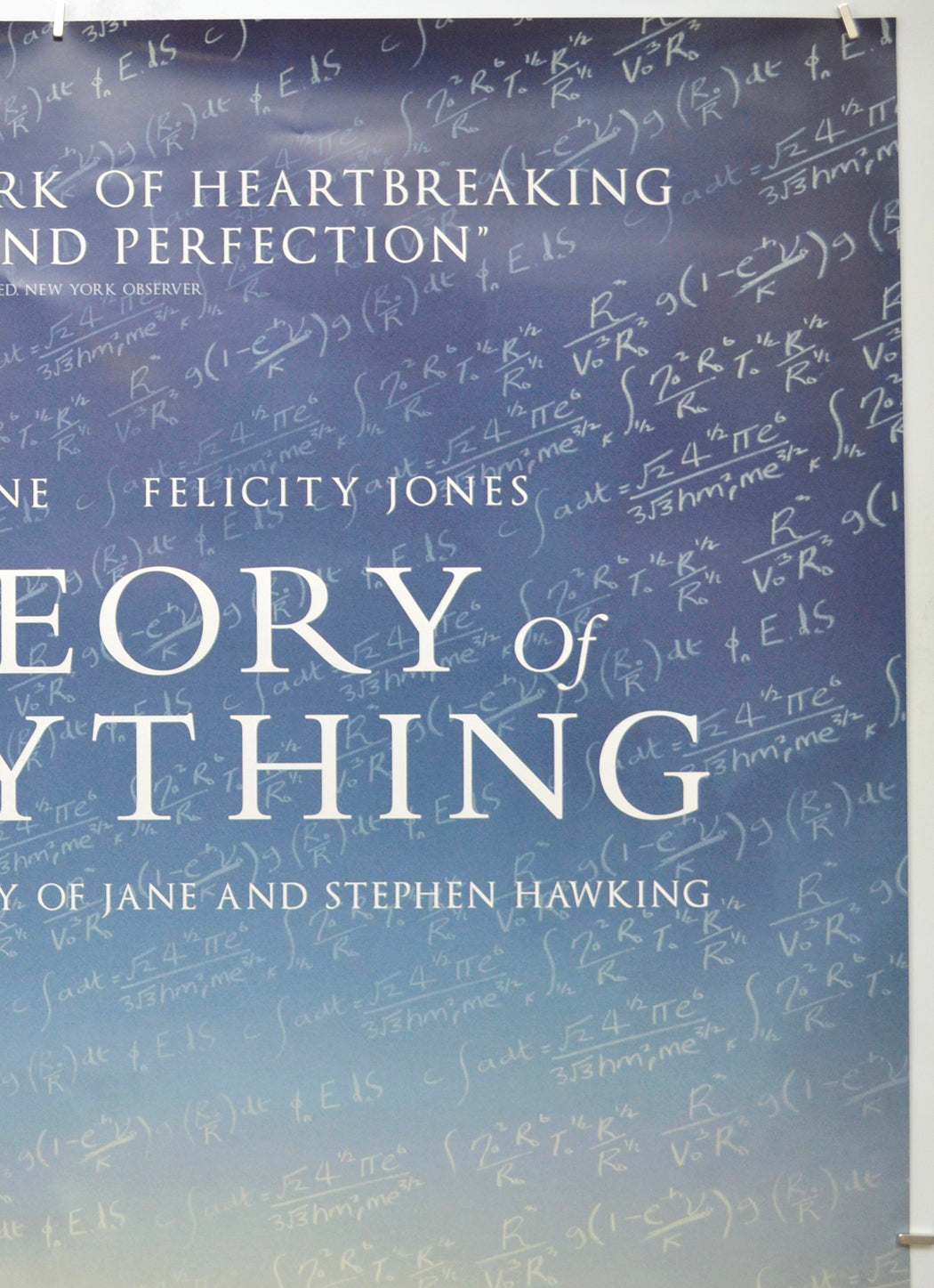 THE THEORY OF EVERYTHING (Top Right) Cinema One Sheet Movie Poster 