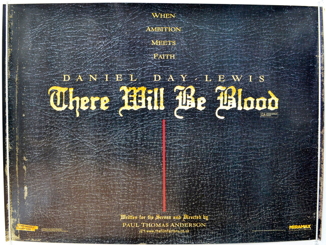 There Will Be Blood   (Teaser / Advance Version) Original British Quad Poster - Film Poster - Movie Poster