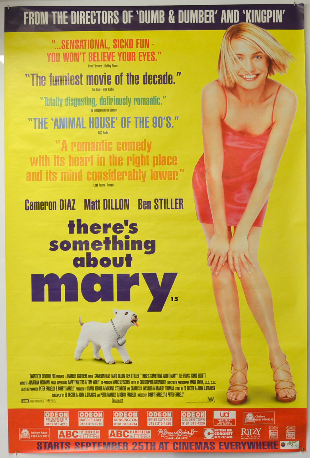 There's Something About Mary  Original British 4 Sheet Poster  - Film Poster - Movie Poster