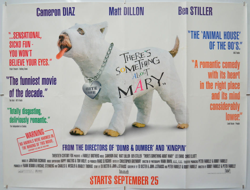 There's Something About Mary Original Quad Poster - Film Poster - Movie Poster