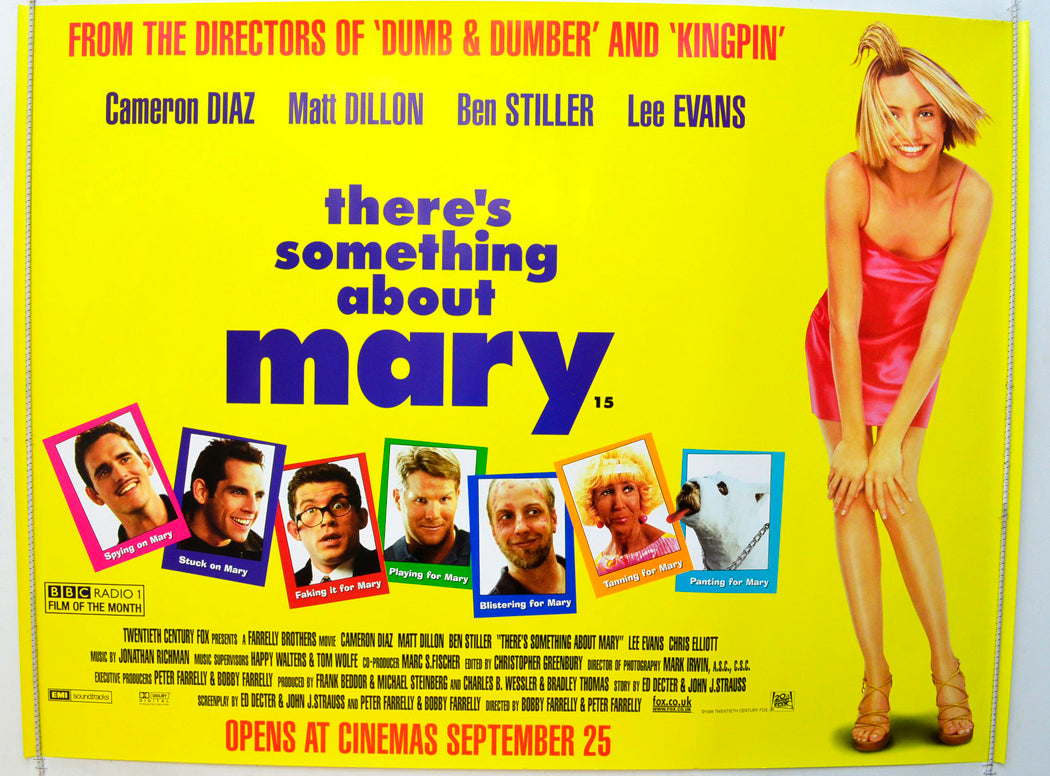 There's Something About Mary   (Teaser / Advance Version) Original British Quad Poster - Film Poster - Movie Poster