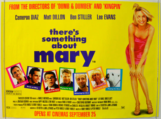 There's Something About Mary  (Teaser / Advance Version)   Original British Quad Poster - Film Poster - Movie Poster 