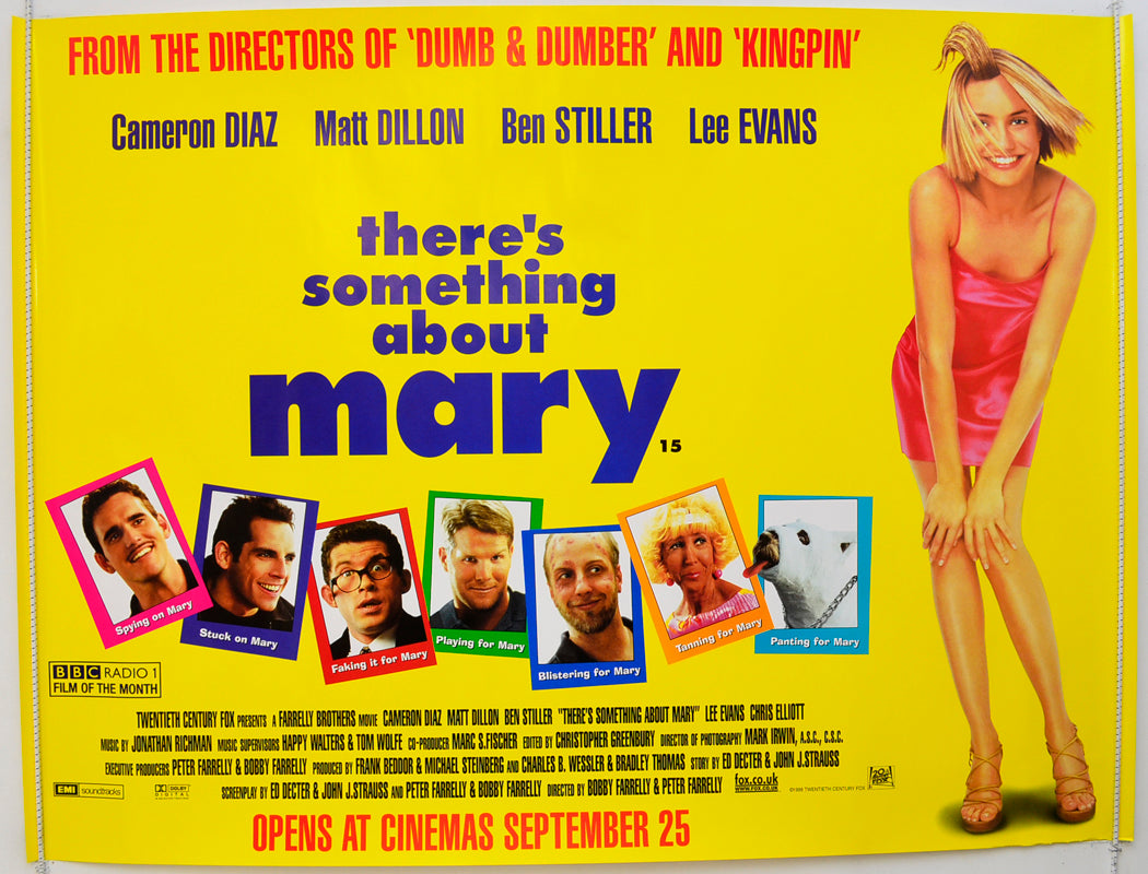 There's Something About Mary  (Teaser / Advance Version)   Original Quad Poster - Film Poster - Movie Poster  