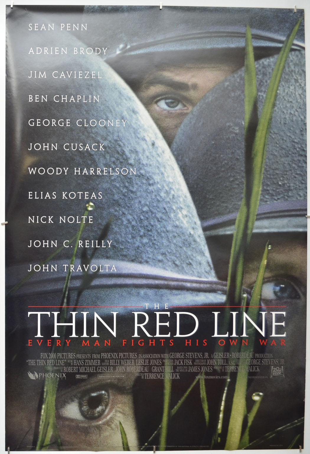 The Thin Red Line  Original One Sheet Poster - Film Poster - Movie Poster