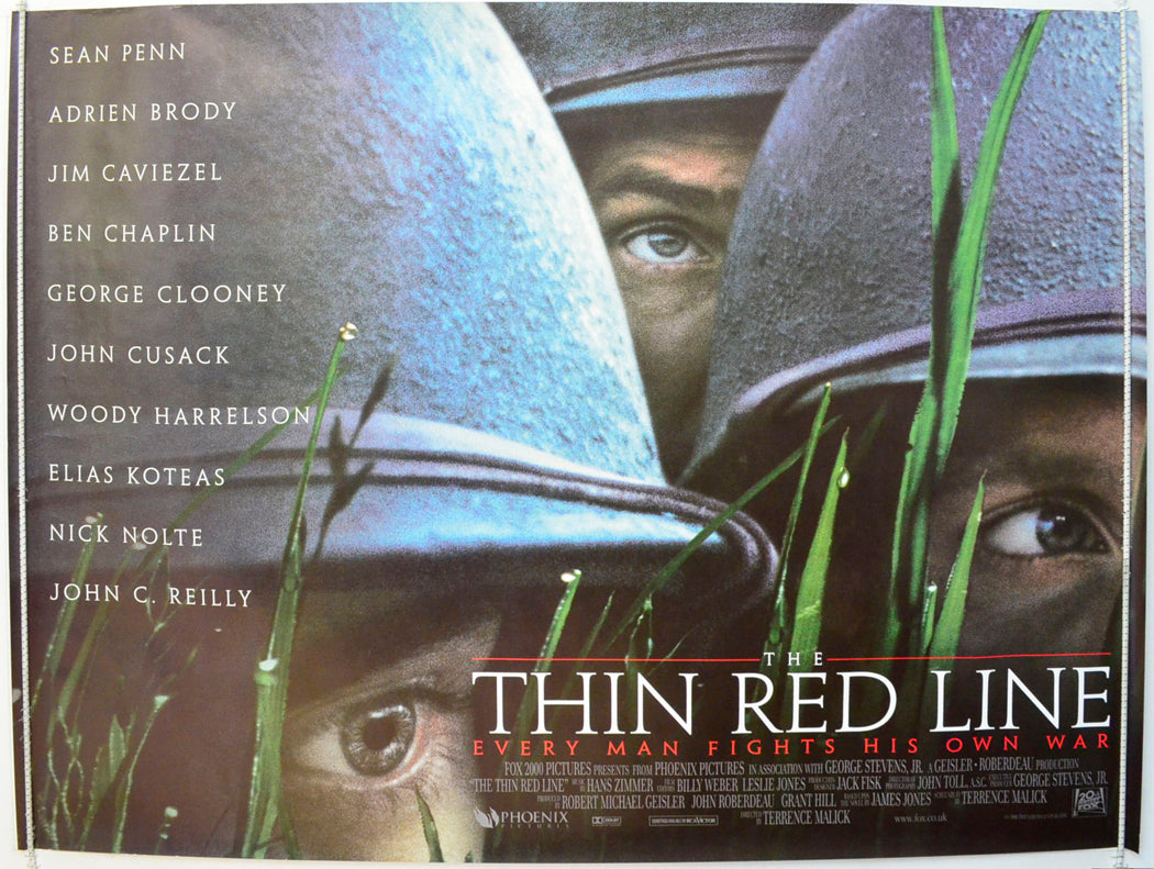 The Thin Red Line Original British Quad Poster - Film Poster - Movie Poster 