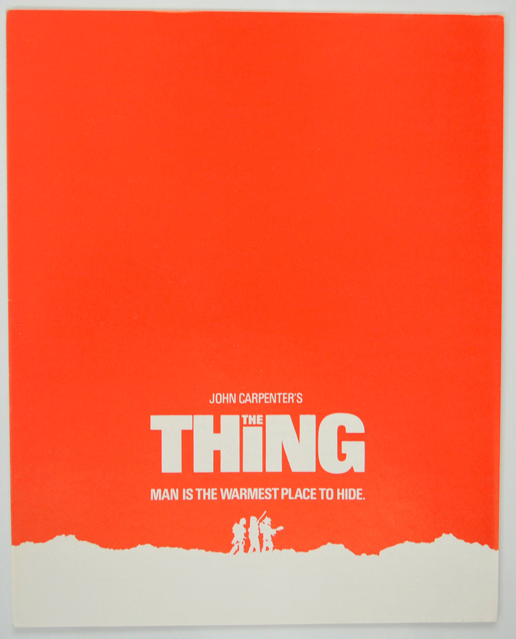 The Thing Original Cinema Exhibitors Press Synopsis / Credits Booklet (UK)