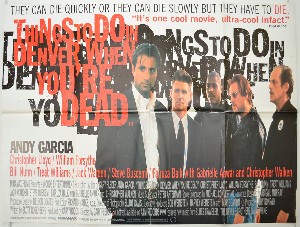 Things To Do In Denver When You're Dead   Original Quad Poster - Film Poster - Movie Poster 